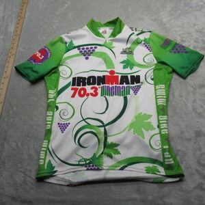 Aussie Cycling Jersey Womens Large Green Ironman 70.3 Vineman Triathlon USA Made
